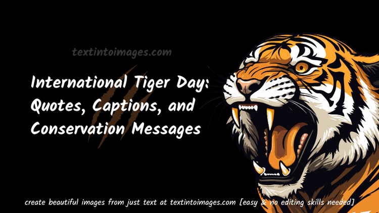 International Tiger Day: Quotes, Captions, and Conservation Messages